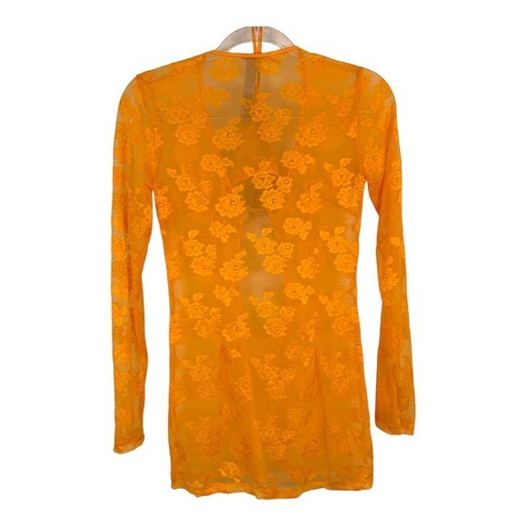 Savage Fenty NWT  Strap Up Long-Sleeve Lace Slip‎ Set with Panties Sz S - Picture 3 of 6